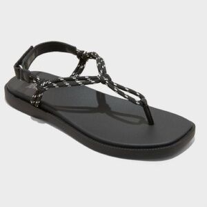 Women's Carson Rope Hiker Sandals - Wild Fable Black Size 7 new
